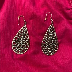 Noonday silver beaded earrings